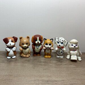 1990s Littlest Pet Shop Toys Dogs Raccoon Poodle Upright Chirpy Tree